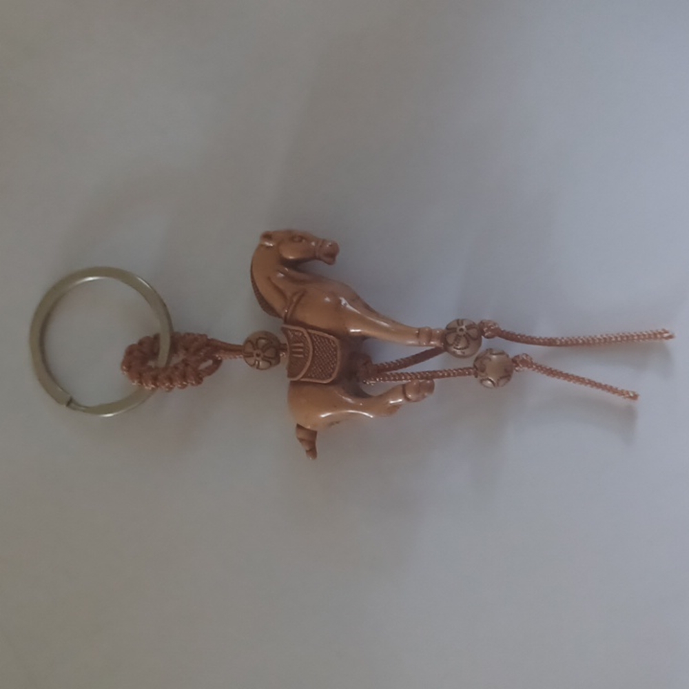 Wood Horse Keychain